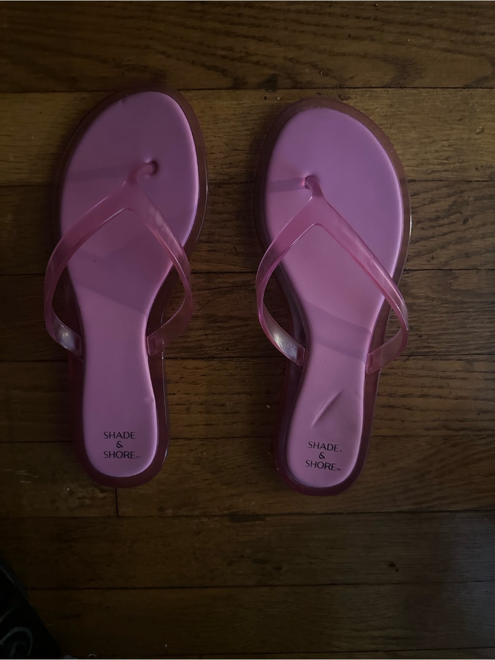 Shade & Shore Pink Jelly Sandal Flip Flops for Women